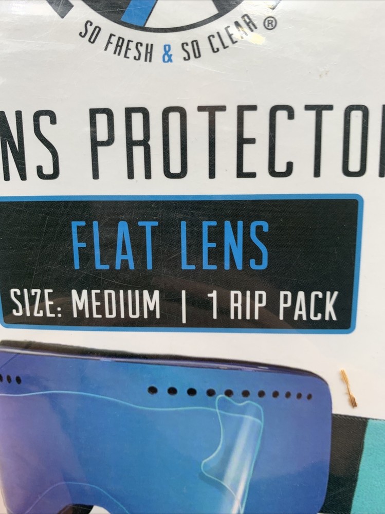 Ski Goggles Lens Protector Ripclear Flat Size Medium Snowboard Ski 1-Pack