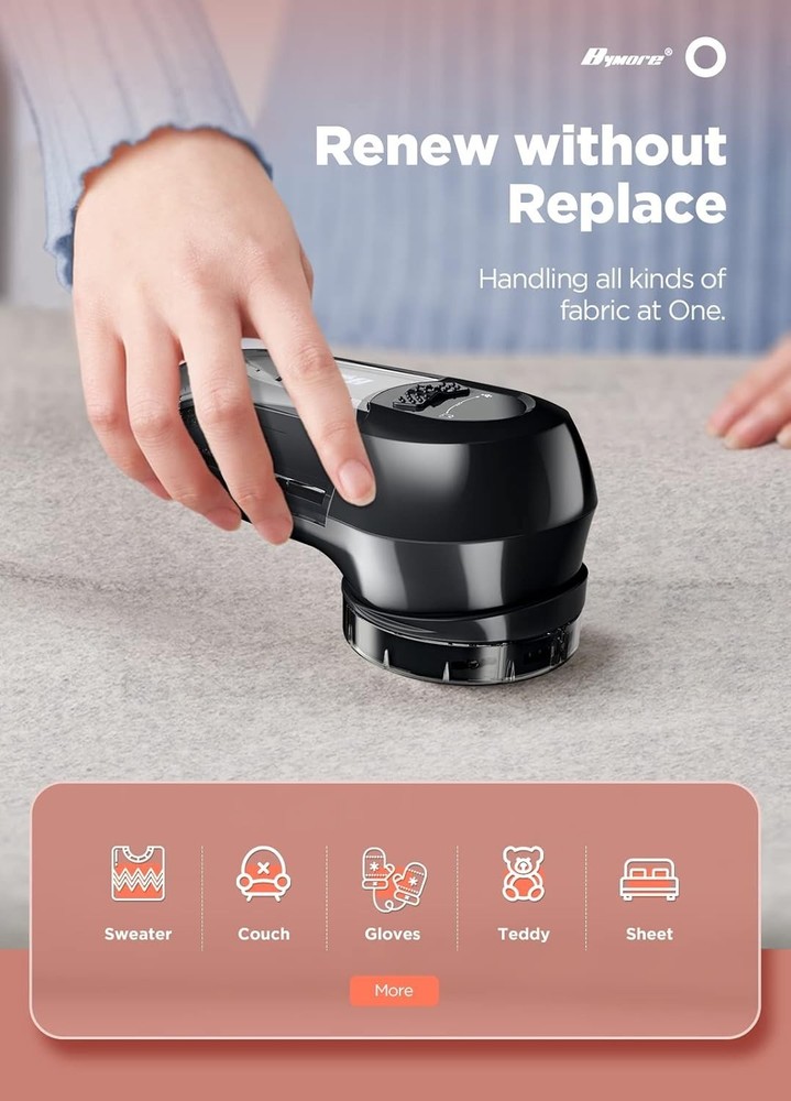 Ultra Efficient Sweater Shaver with Adjustable Height & Double Lock Container