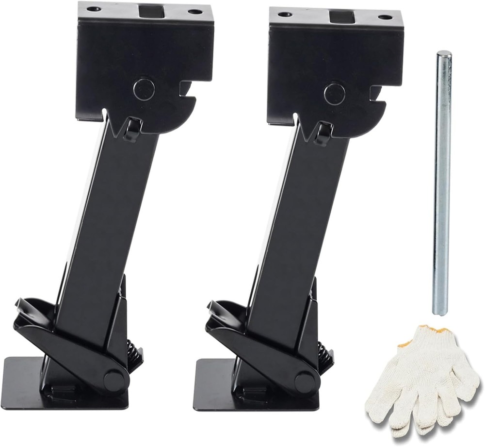 Set of 2 Trailer Stabilizer Leveling Jacks Folding Telescoping Legs for T