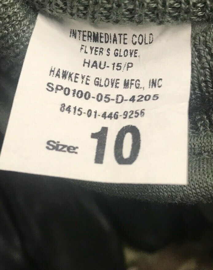 Flyers Gloves USGI Size 10 ( Large ) Intermediate Cold NOS