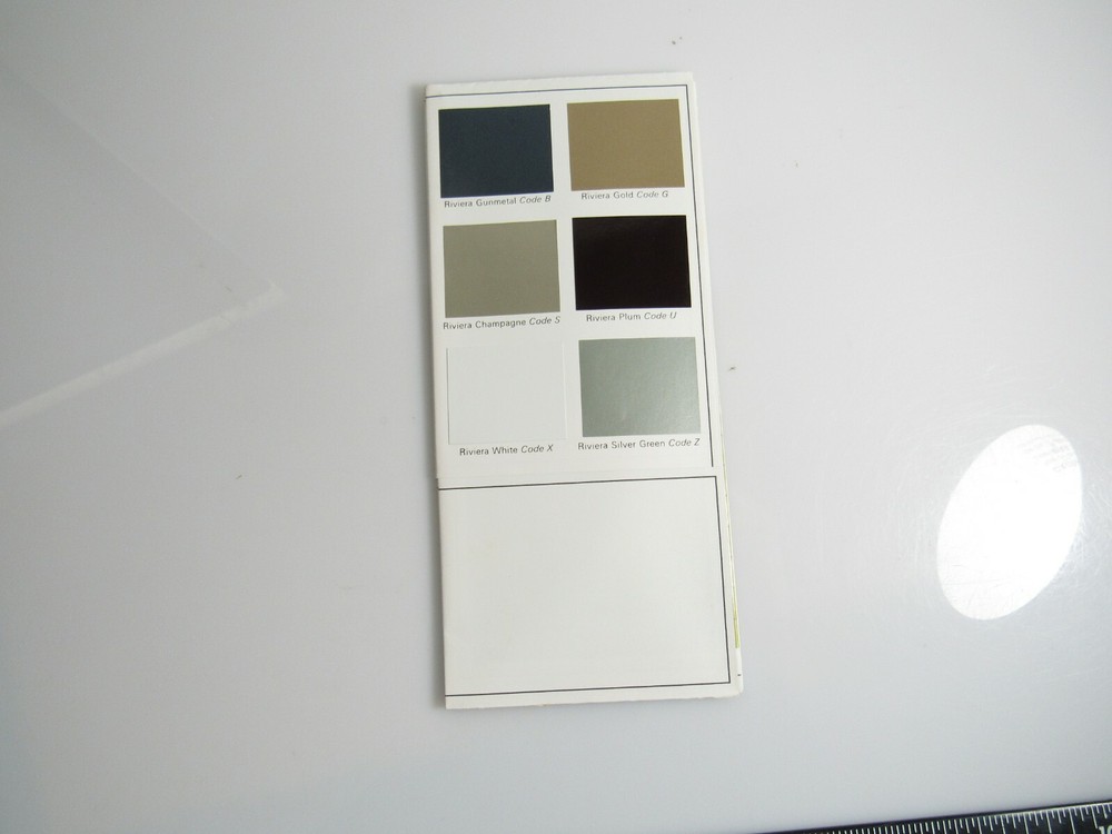 1966 BUICK COLOR GUIDE Interior Exterior Paint