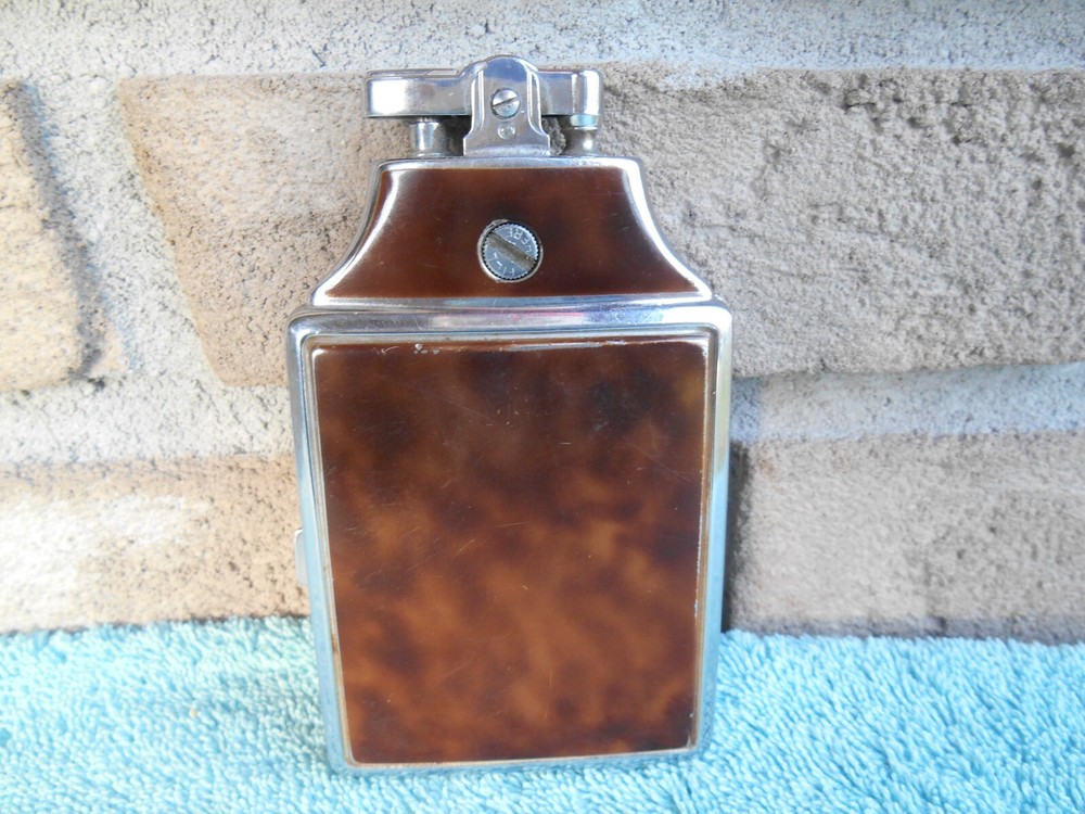 Vintage RONSON MASTERCASE CIGARETTE CASE & LIGHTER ENGRAVED L.A.L. WORKING!