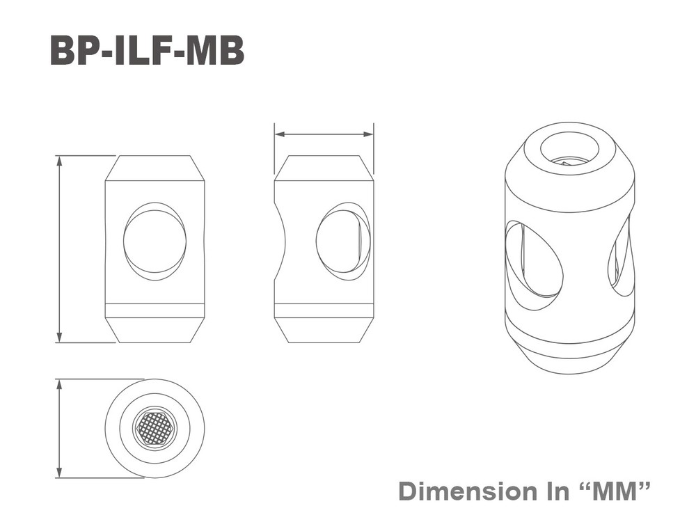 Bitspower G1/4" In-Line Filter, Matte Black