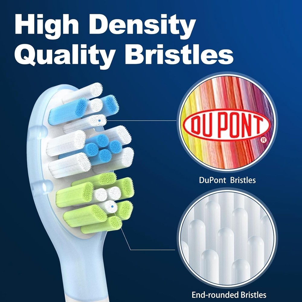 Advanced Sonicare Replacement Brush Heads - 8 Pack, Soft & Effective Cleaning