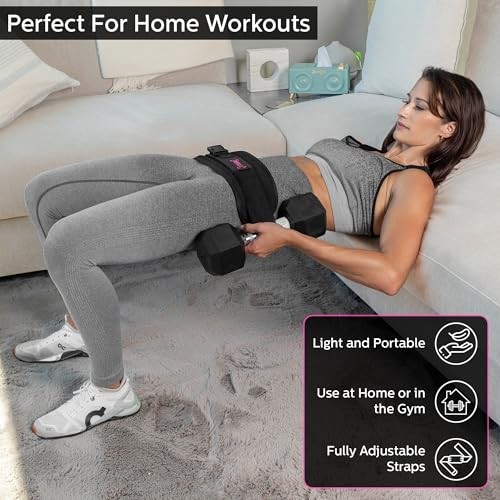 Exercise Hip Thrust Belt - Glute Trainer for Home Workouts with Extra Padding