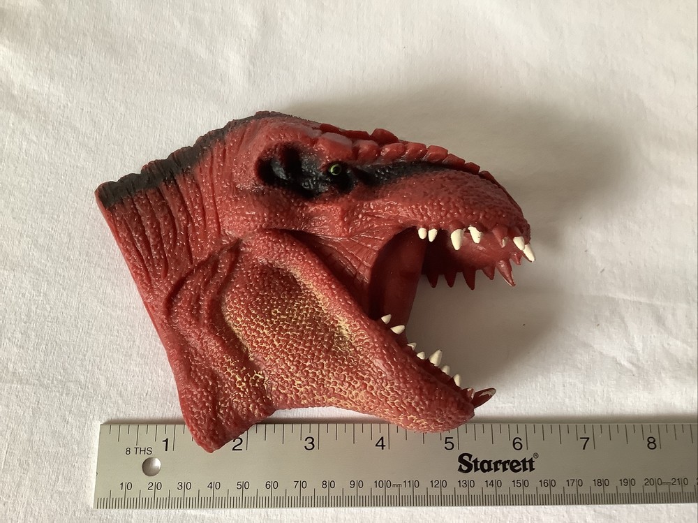 5.5”, Detailed, Dinosaur Hand Puppet, rubber/silicone