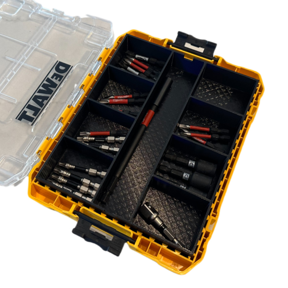Impact bit holder insert for DEWALT Medium ToughCase (9 compartment)