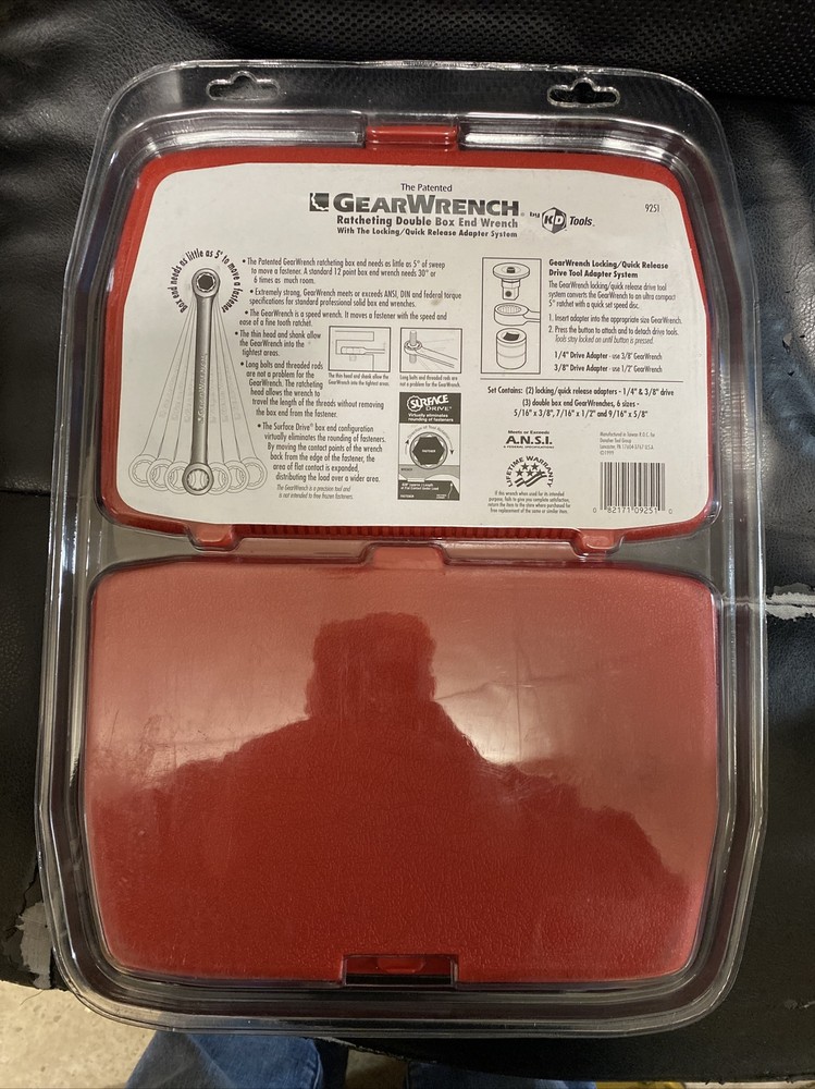 GearWrench, 5 Pc. Double Box End Wrench/Adapter Set, Part #9251