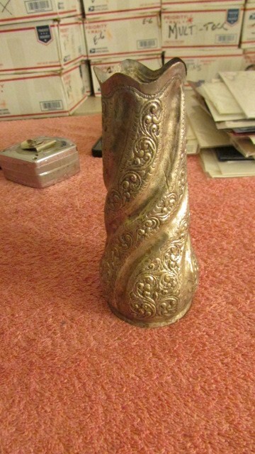 Vintage Metal Decorative Vase  bx  bb