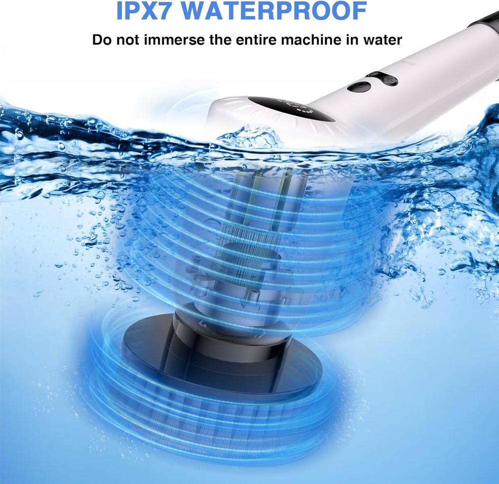 Electric Spin Scrubber with 3 Speed & Ergonomic Design for Easy Cleaning