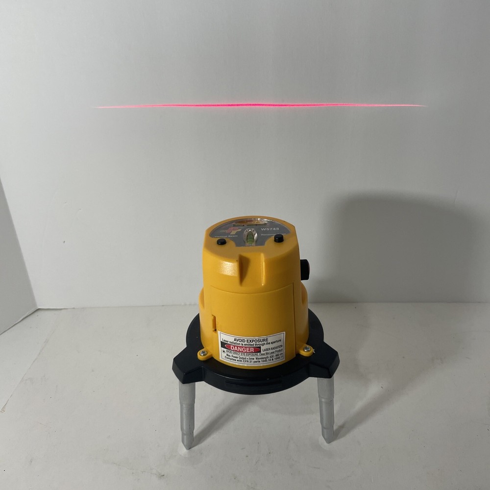 Laser Level Performance Tools Cross Beam Laser W5743 w/ Case + Base