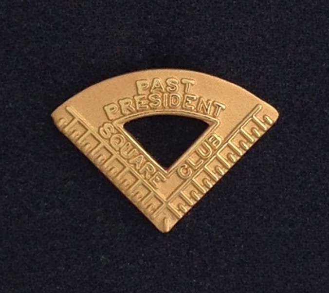 Masonic Square Club Past President Lapel Pin
