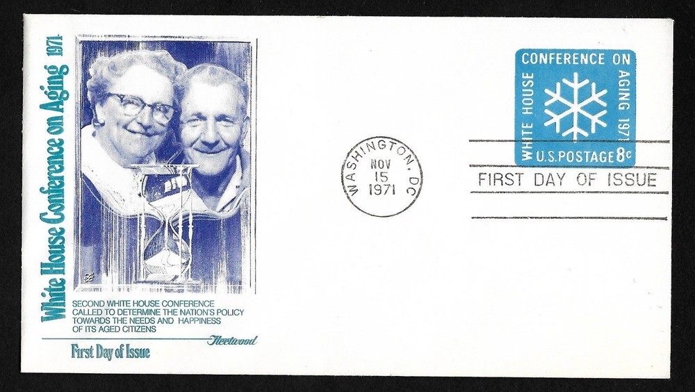#U564 8c Aging Stamped Envelope - Fleetwood FDC