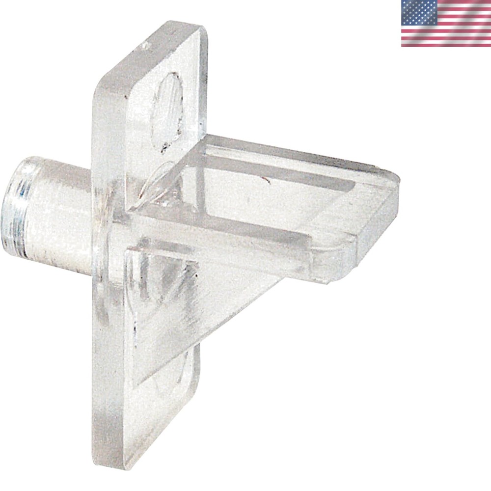 8 Pack of Clear Plastic Shelf Support Pegs - Easy Install, Strong Support