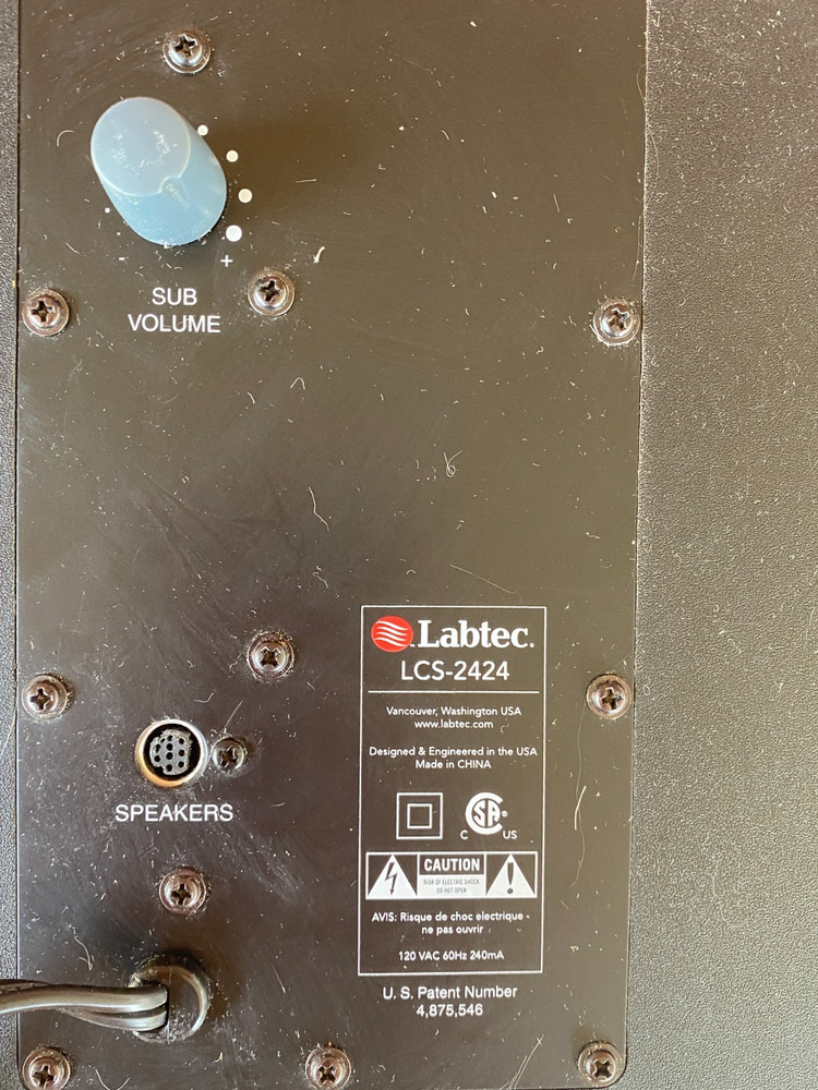 Rare Labtec LCS-2424 multimedia stereo computer speakers system