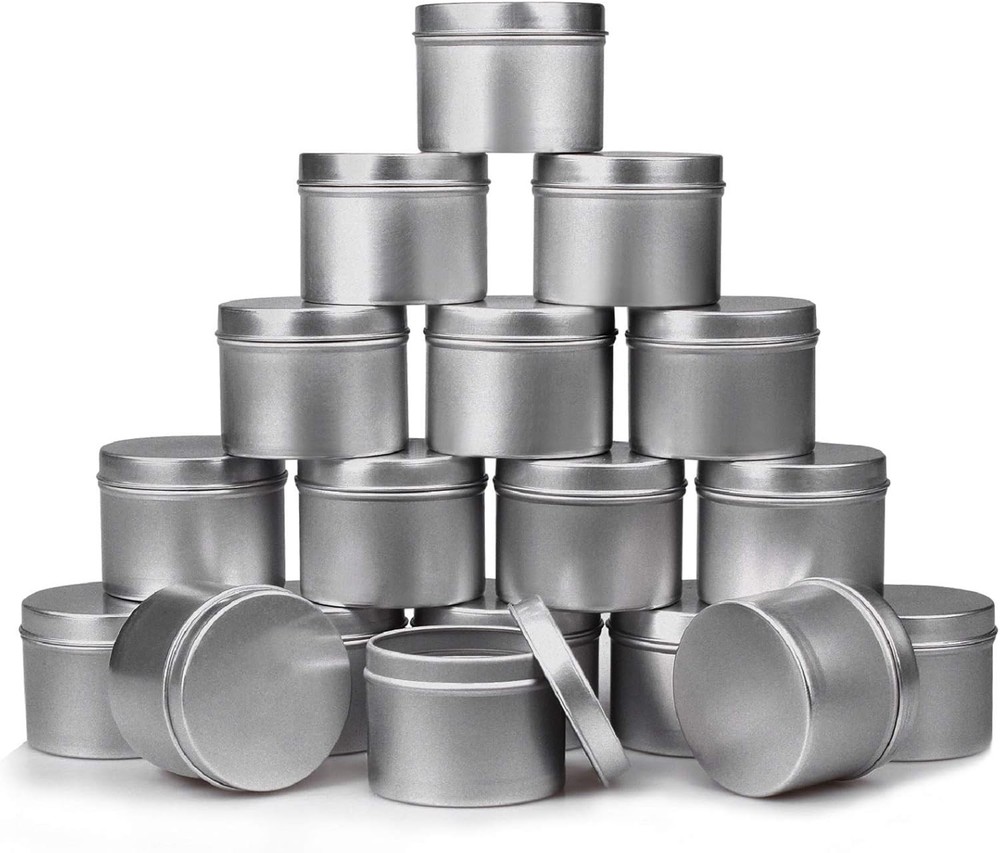 Versatile 18 Pack Lightweight Aluminum Candle Containers for DIY Projects