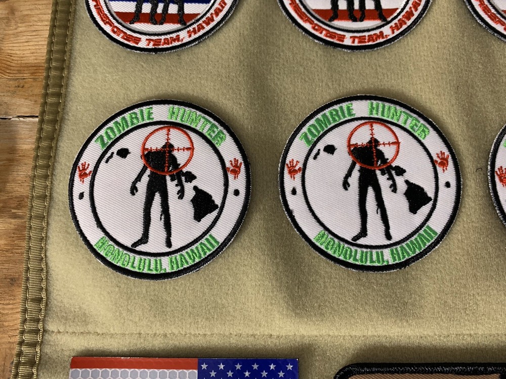 Zombie Gear Hawaii Patch Zombie Hunter