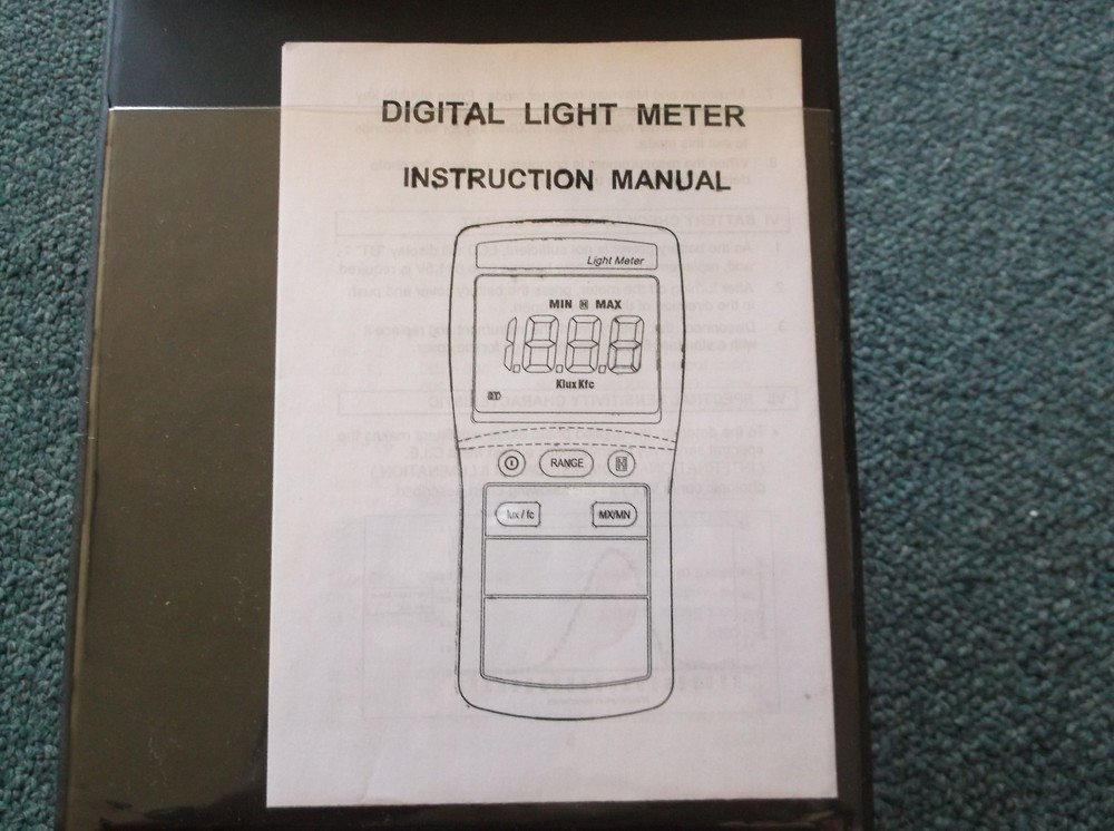 D09281609 General Tools DLM1337 Digital Light Meter Jumbo Display