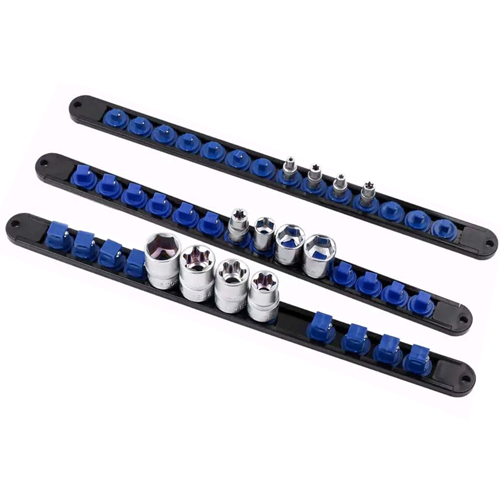 Socket Organizer Mountable Sliding Holder Tool Rail Rack Storage 1/4" 3/8" 1/2"