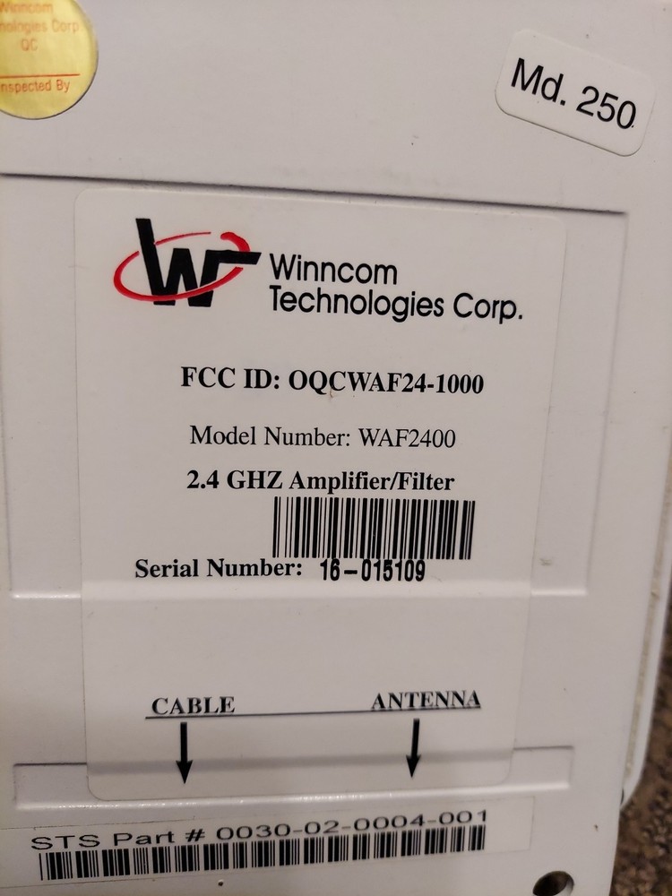Winncom Tech WAF2400-1000 2.4GHZ Amplifier/Filter