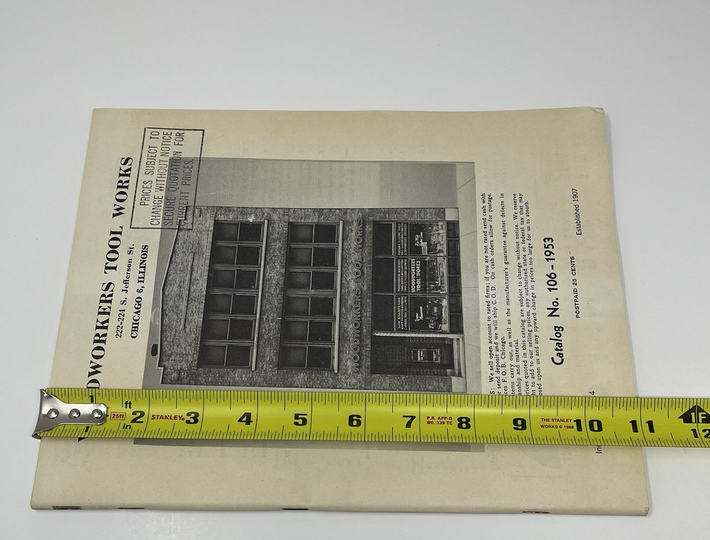 1953 Woodworkers Tool Works Catalog 106