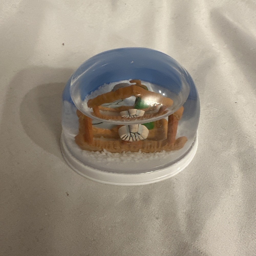 Vintage Looking Nativity Snow Globe Plastic Dome