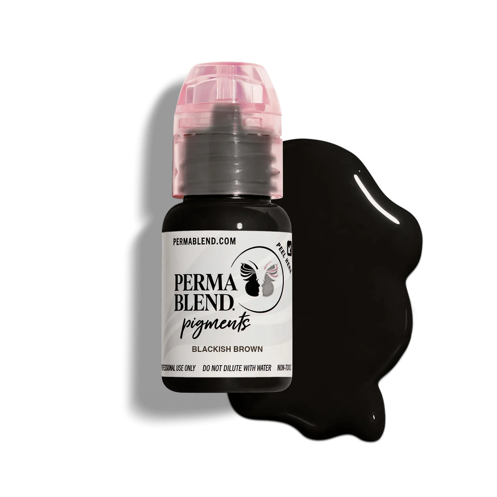 PERMA BLEND PMU Permanent Makeup Eyebrow Permablend Blackish Brown.  .5 oz 1/2oz