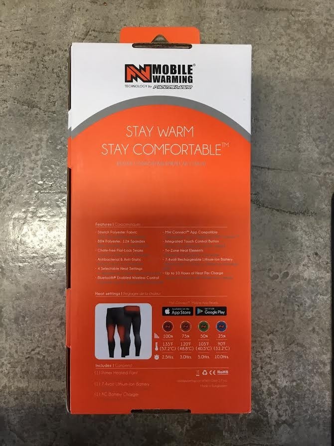 Mobile Warming Mens Primer Base layer Pant Bluetooth Compatible