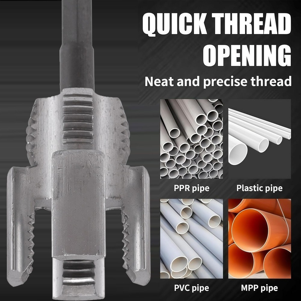 2X Water Pipe Internal & External Integrated Threader Kit Threader Cutting Tool