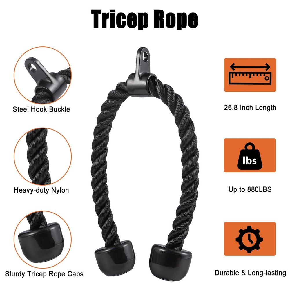 Workout Cable Machine Attachment for Home Gym, LAT Pulldown Attachments, Cabl...