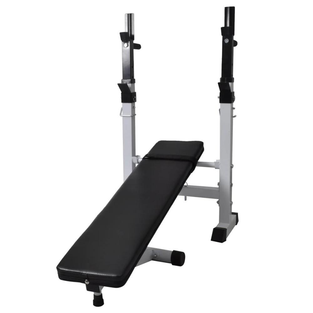 Workout Bench Adjustable Weight Bench Exercise Bench with Weight Rack vidaXL