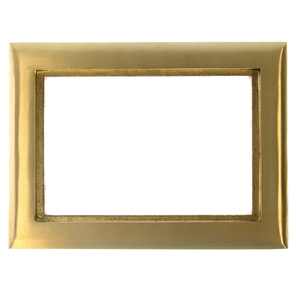 HUBBELL SYSTEMS SB3084 BRASS 2-GANG CARPET FLANGE RECTANGULAR