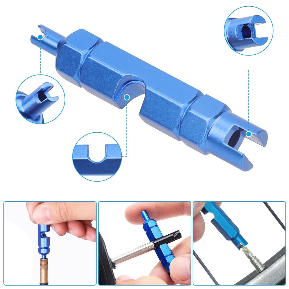TR413 Tire Stem Valve Core Repair Tool Kit Remover Installer Replacement Set