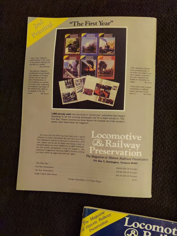 3 Different Issues Locomotive And Railway Preservation All 1987