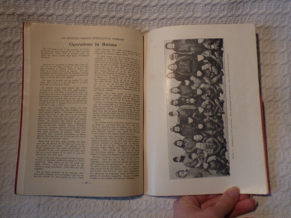 WW2 Secret RAF Air Ministry Weekly Intelligence Summary Journal 9 Oct 1943