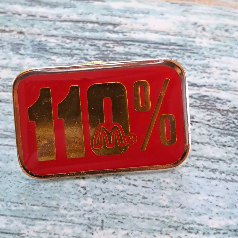McDonald's Crew Employee Pin - 110%