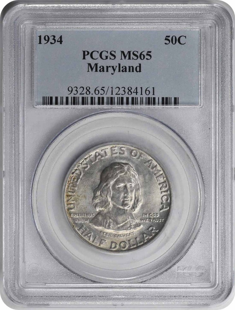 1934 Maryland Commemorative Silver Half MS65 PCGS
