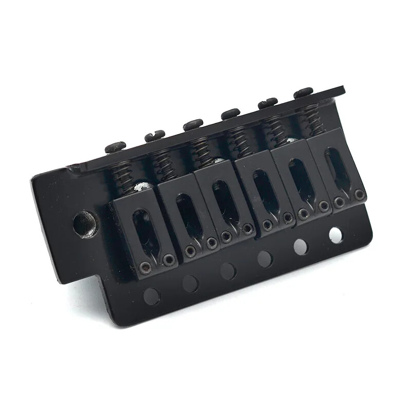 6 String Saddle Single Tremolo Guitar Bridge System for ST Strat SQ Guitar Black