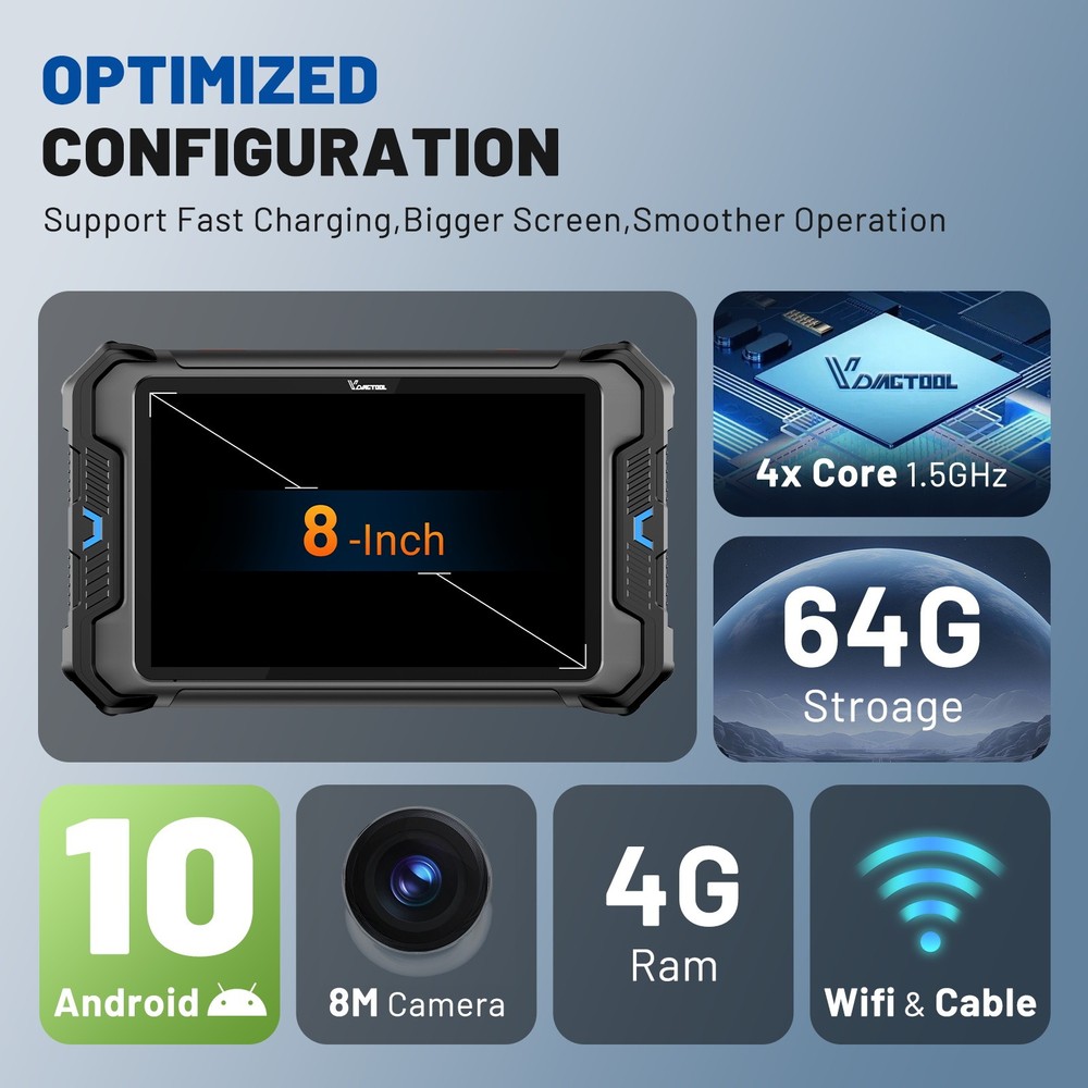 VDIAGTOOL VD80 BT OBD2 Scanner Full System Diagnostic Scan Tool ECU Coding IMMO
