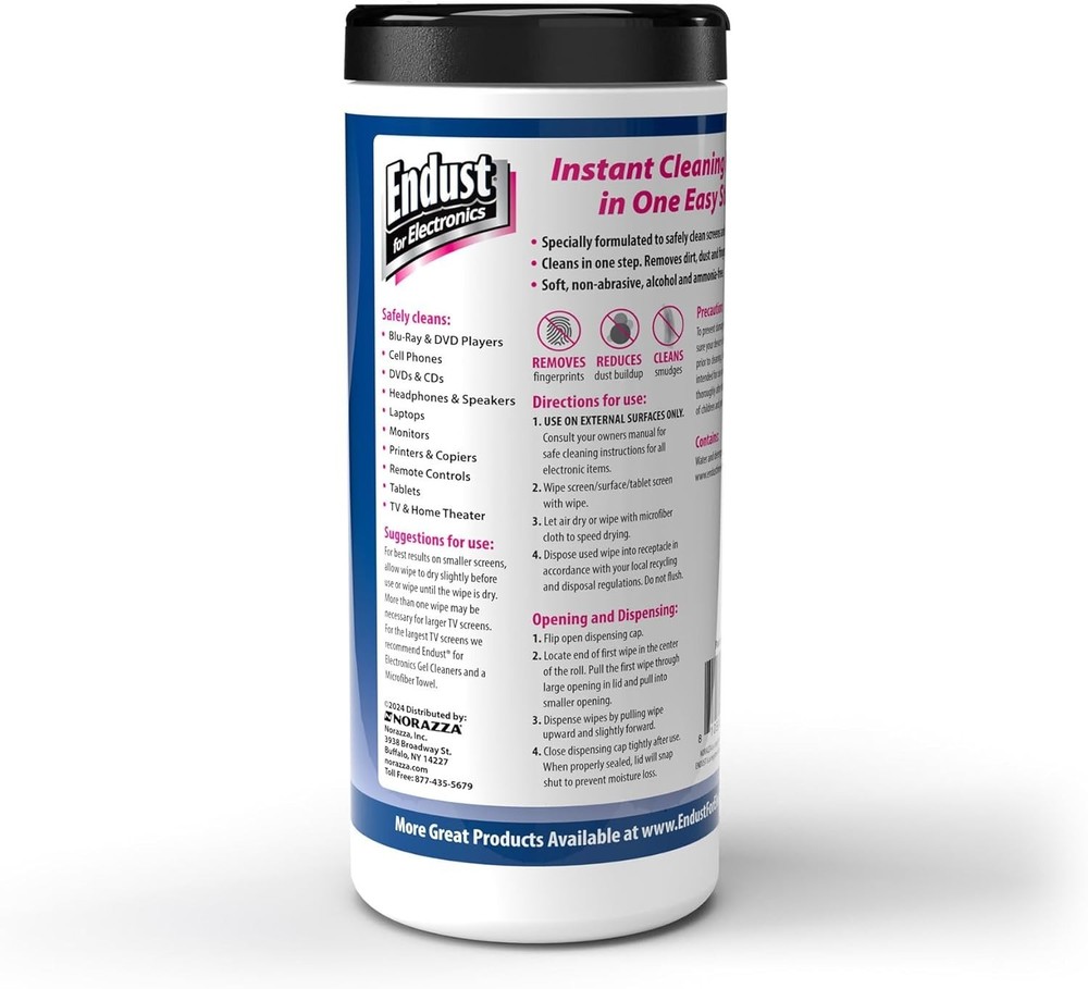 Pre-Moistened Screen & Surface Wipes - Quick Dry, 70 Count, Safe for Electronics