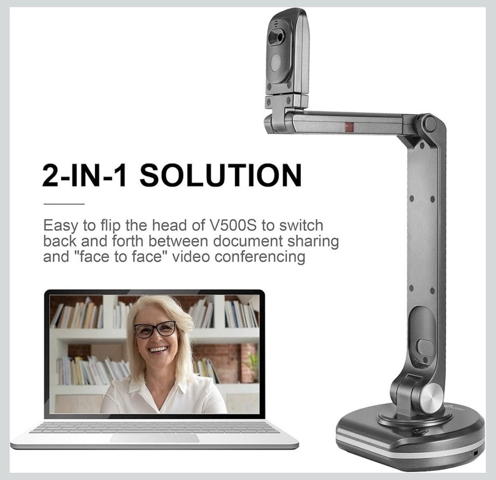 Joyusing V500s 8MP USB Document Camera Visualiser with Mic for Mac Windows