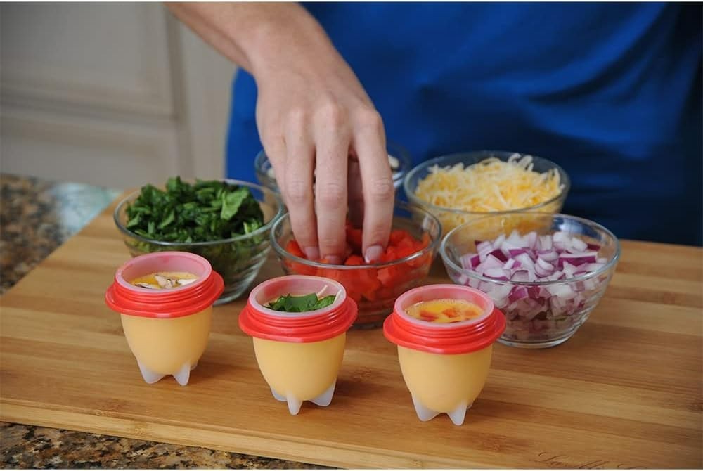 Egg Cooker - Hard Boiled Eggs without the Shell, 4 Egg Cups