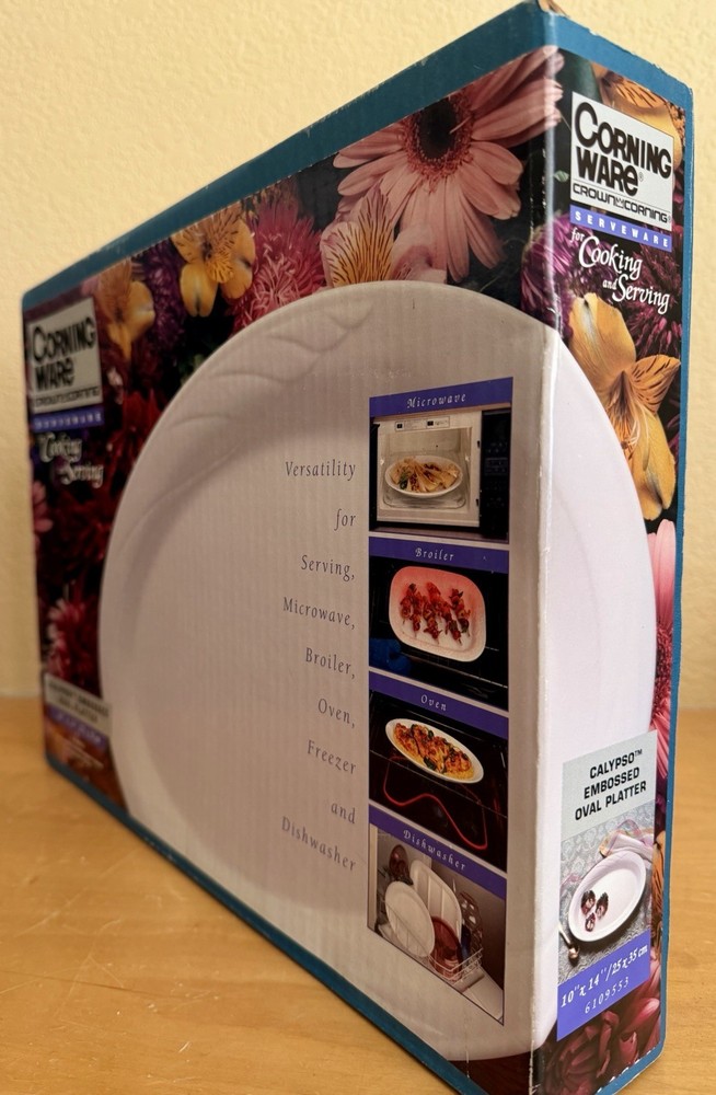 Corning Ware Calypso Embossed Oval Platter