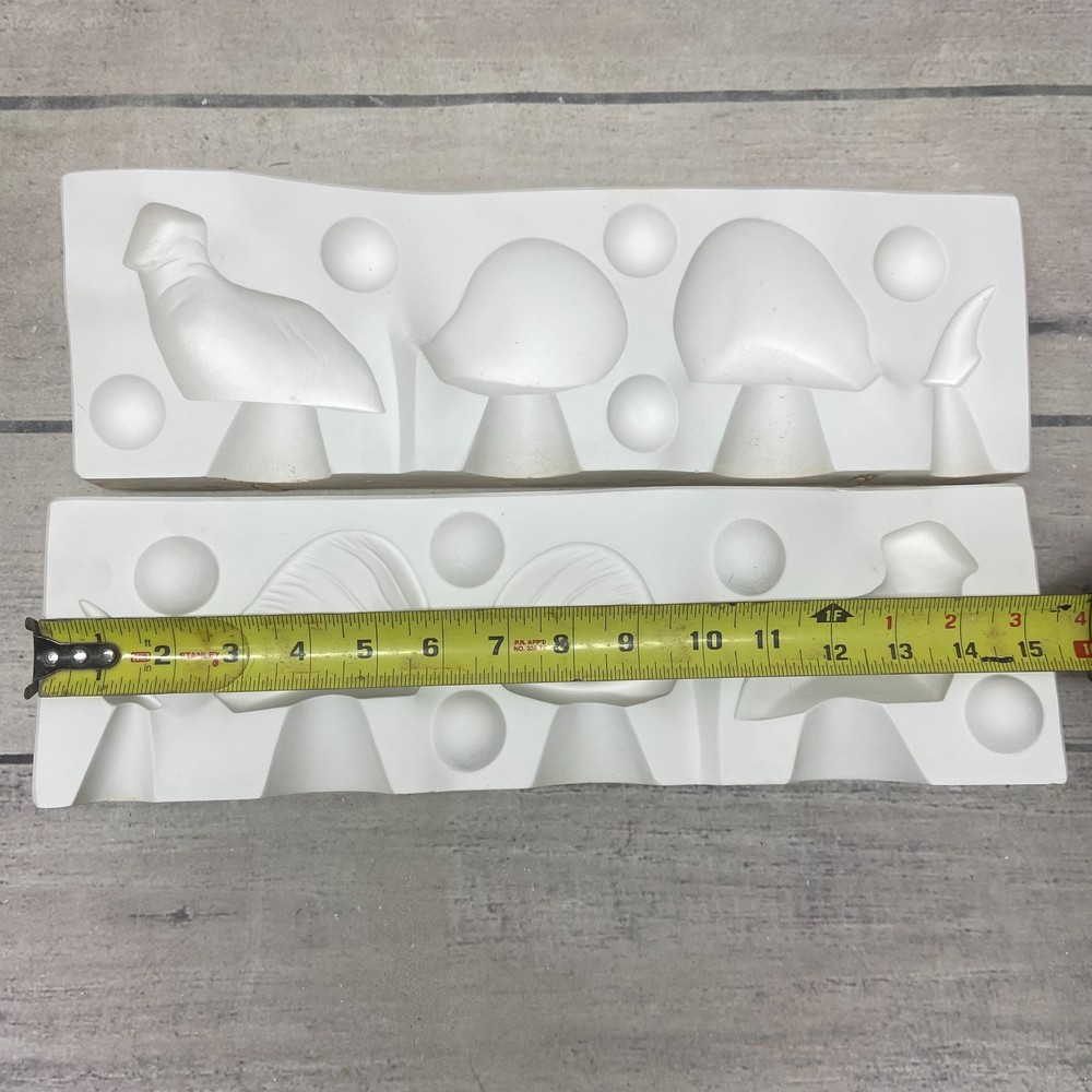 Whitehorse Ceramic Casting Mold Mushrooms Toadstool Figurine #1329