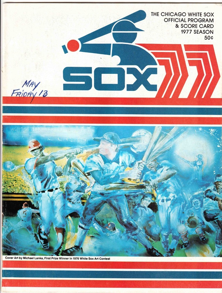 May 13, 1977 White Sox-Indians Program & Score Card Comiskey Park Scored