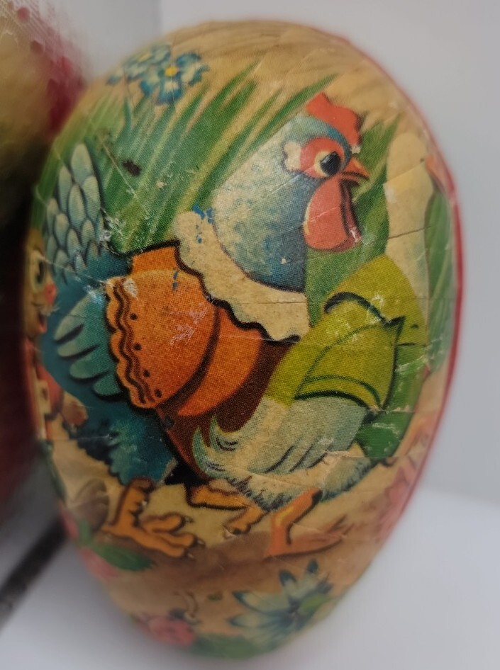 West German Easter Egg Candy Container 3" Vintage.