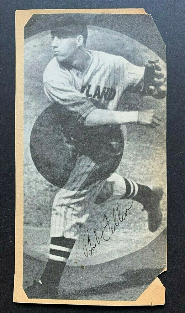 Small image signed by baseball player BOB FELLER, with COA