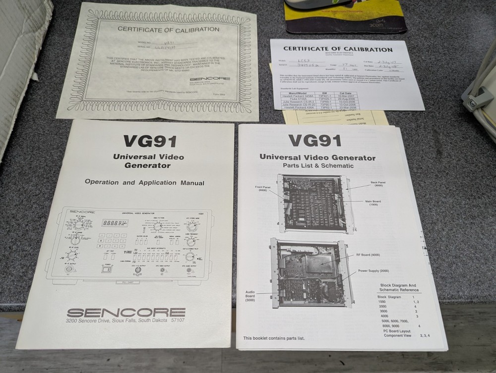 SENCORE VG91 - Vintage Universal Video Generator - Powers On - User Manual