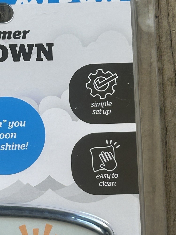 BIGMOUTH Days Until Summer Countdown Clock Timer Days, Hr, Min, Sec Countdown