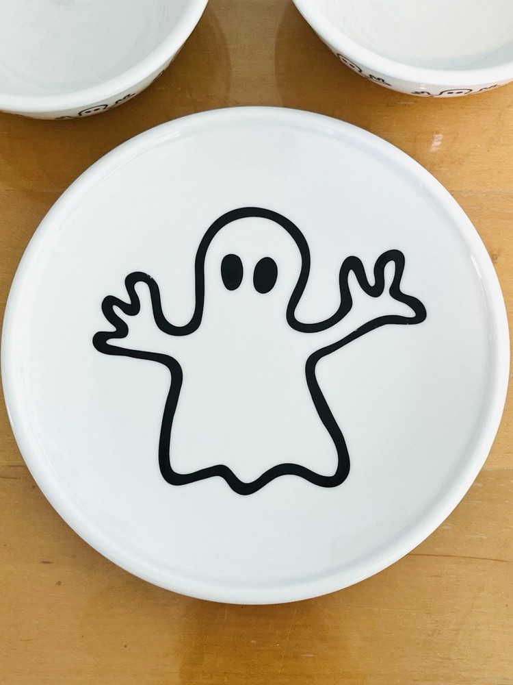 Bodum Ceramic Halloween Ghost Plates & Bowls Set